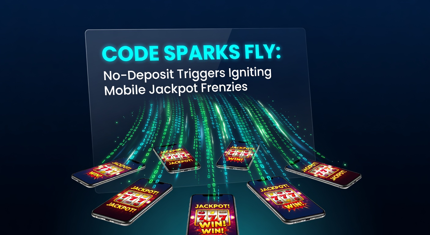 Vibrant mobile slot screen showing jackpot explosion triggered by a no-deposit bonus code entry, with coins cascading and frenzy meters maxing out