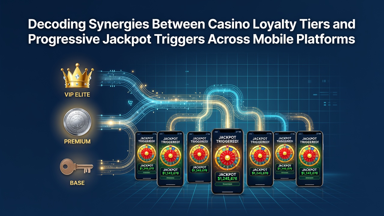 Mobile casino interface displaying loyalty tier progress alongside progressive jackpot counters on a smartphone screen