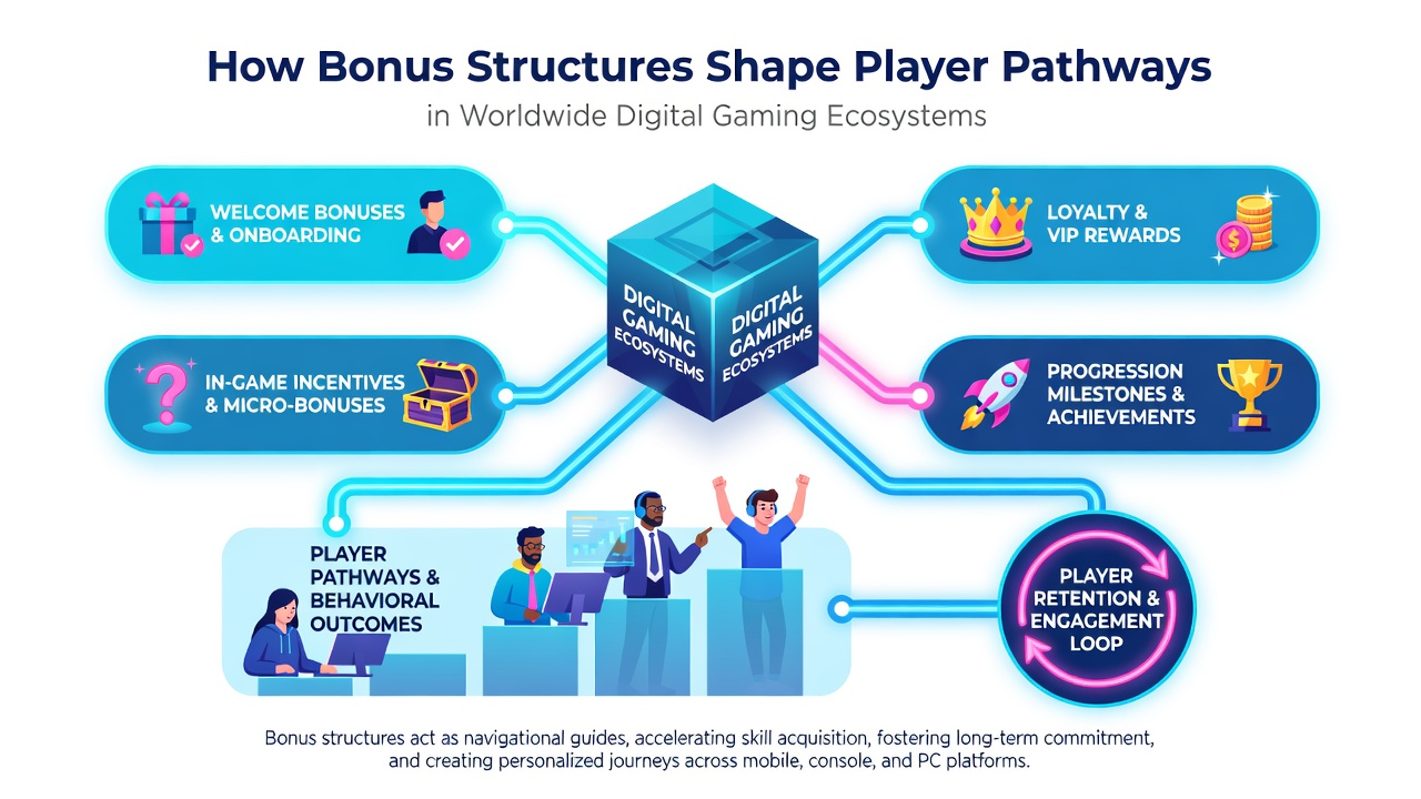 Player journey flowchart illustrating bonus progression stages in online gaming