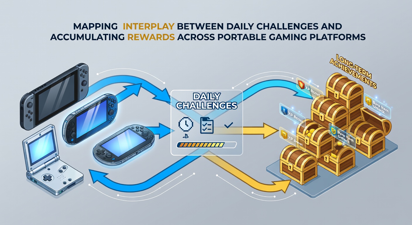 Dashboard view of accumulated rewards and challenge completion stats on a tablet gaming app