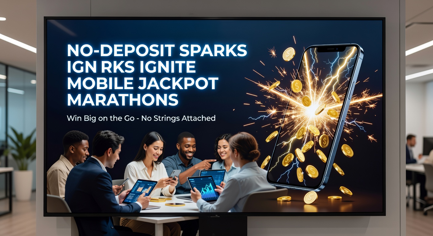 Vibrant mobile slot screen showing jackpot symbols igniting during a no-deposit bonus spin