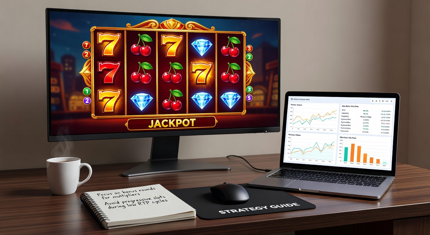 Vibrant slot machine reels spinning with colorful symbols and jackpot lights flashing in a bustling casino environment