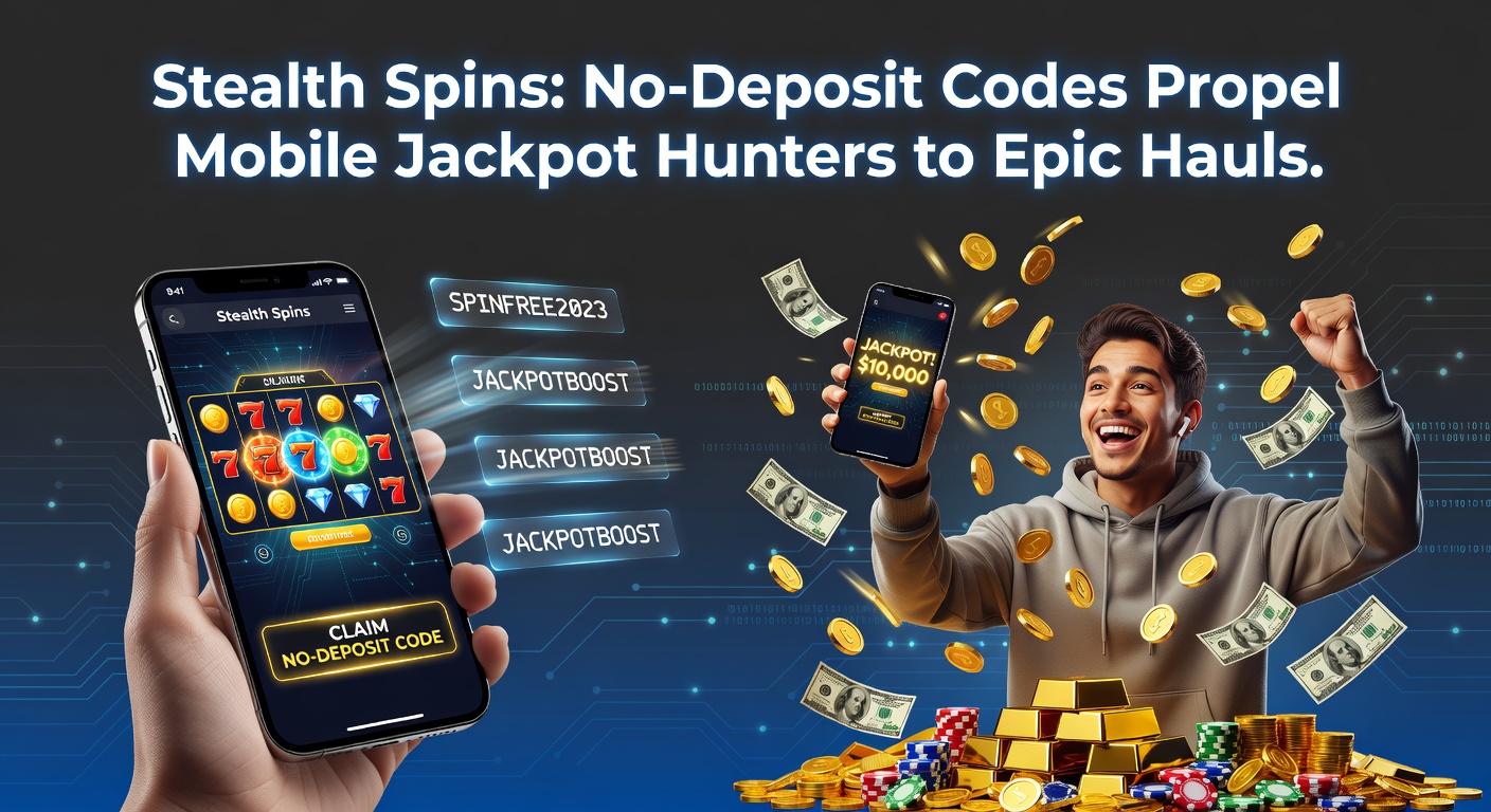 Illustration of a jackpot meter climbing rapidly on a mobile slot interface, surrounded by no-deposit code icons and global casino logos